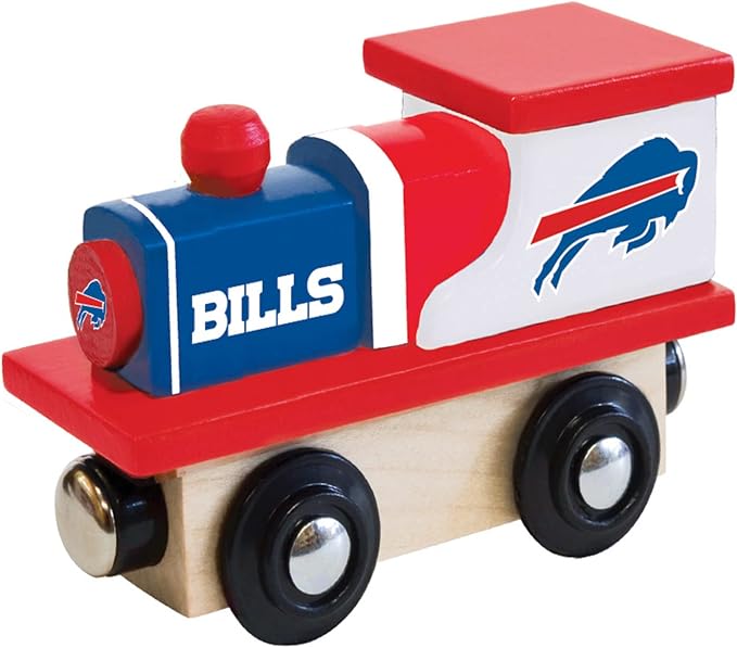 MasterPieces NFL Buffalo Bills Real Wood Toy Train, For Ages 3+