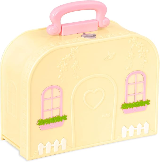 Li'l Woodzeez – Pastry Shop Playset – Compact Travel Suitcase Dollhouse – Furniture & Accessories Included for Pretend Play – Kid's Toy 3+ Years