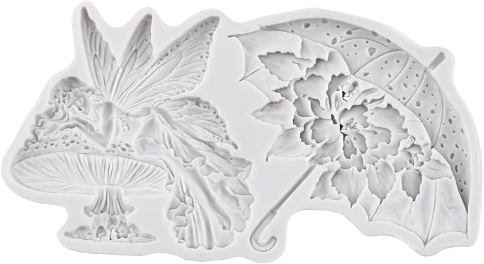 Flower Fairy Polymer Clay Molds Fairy Mushroom Umbrella Silicone Mold for DIY Crafts Epoxy Resin Casting Polymer Clay Tools Craft Air Dry Jewelry Making