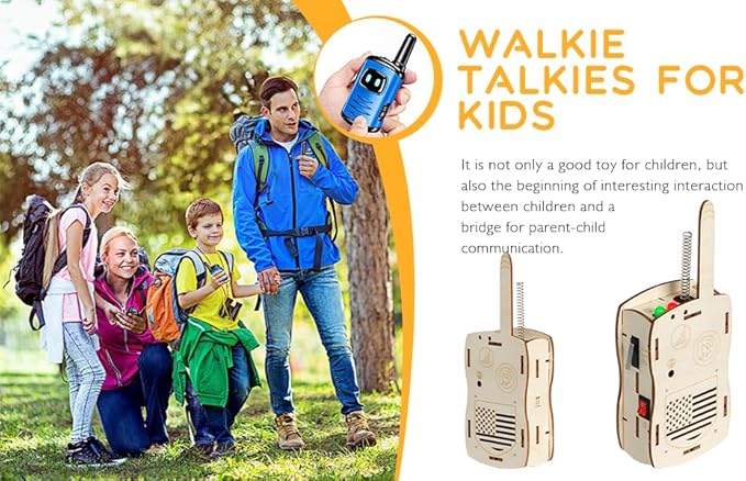 STEM Toys Science Kids Walkie Talkies for 6 7 8 9 10 11 12 13 14+ Years Old Boys Girl Teens Gift Ideas DIY Birthday Gifts Building Crafts Kit