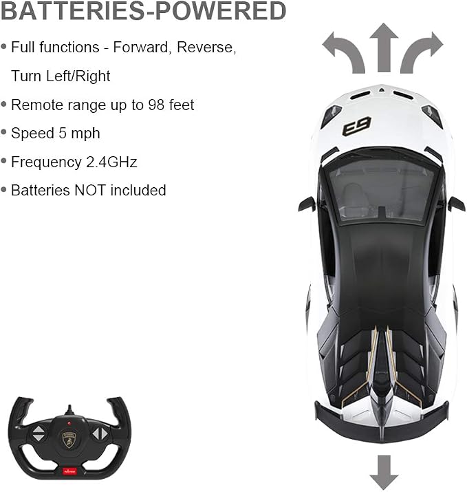 RASTAR Toy Lamborghini Car 1:14 Lamborghini Aventador SVJ Remote Control Model Car, Super RC Sport Racing Car for Kids Boys Gifts, 2.4GHz / White