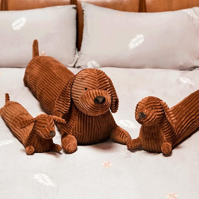 KOWAKA Dachshund Dog Plush Hug Pillow Soft Durable Stuffed Throw Cushion Dachshund Animals Hug Pillow for Sofa Chair Home Decoration Gifts for Kids (27.5inches)