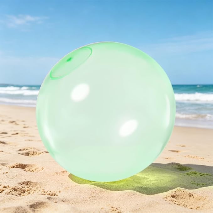 32 Inch Giant Water Bubble Ball for Adults Teenagers Giant Inflatable Water-Filled Ball Soft Rubber Ball for Outdoor Pool Beach Garden Yard Games (Green)