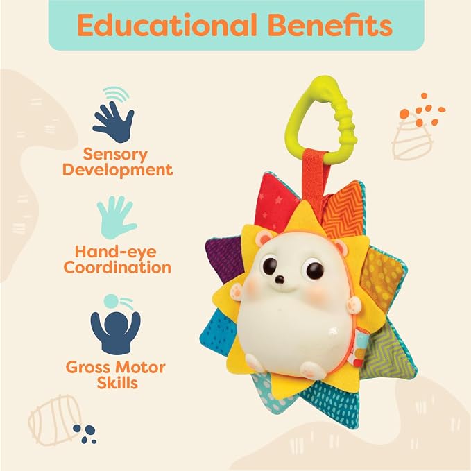 B. toys – Baby Musical Light-Up Hedgehog Toy with Lights & Sounds – Sensory Toy for Newborns, Babies – Music & Glowing Lights – RainGlow Buddy – 0+ Months