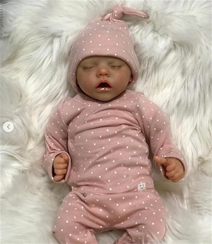 Anano Reborn Baby Dolls Vinyl Full Body, 18 in Realistic Baby Doll Twins Girl, Full Vinyl Babys Doll Lifelike, Newborn Real Life Babys Reborn Twins Dolls with Accessories