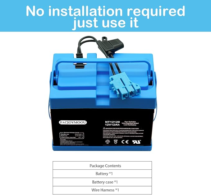 12 Volt Battery for Peg Perego John Deere Gator Polaris Gaucho Rock'in Case Ih Tractor Ride On 12v 12ah Replacement Battery for Peg-Perego Kid's Toys Car