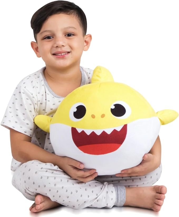 Nickelodeon Baby Shark Kids Plush Cuddle and Decorative Pillow Buddy, Yellow 15" Tall