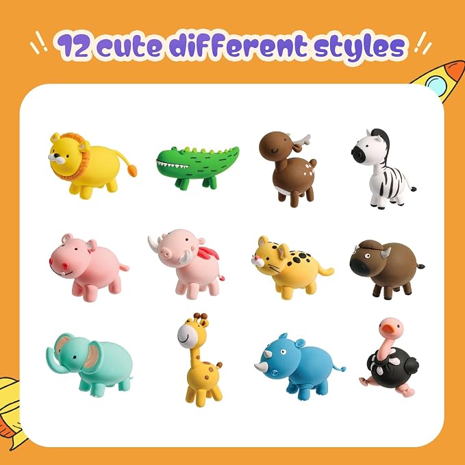 Both idea Air Dry Clay Kit, Animal Theme | 12 Packs, Non-Toxic Kids Gift | School & Party: Perfect for classroom art activities, birthday party favors, creative family DIY, and holiday celebrations.