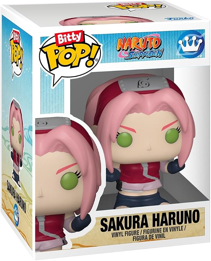 Funko Pop! Bitty: Naruto Shippuden - Kakashi, Sakura, Sasuke, and Chase Mini Figure - 0.9 Inch (2.2 Cm) - Anime Collectable - Gift Idea - Stackable Display Shelf Included