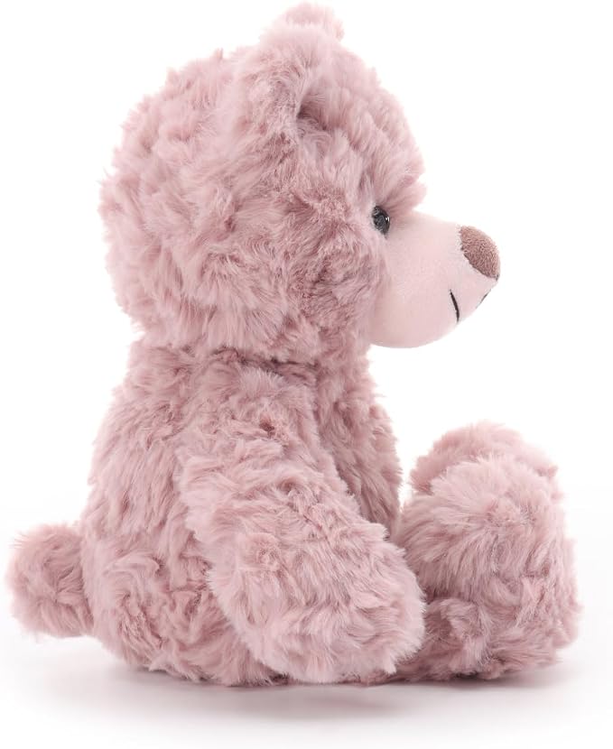 Apricot Lamb Toys Plush Pink Purple Flower Teddy Bear Stuffed Animal Soft Cuddly Perfect for Child 8 Inches