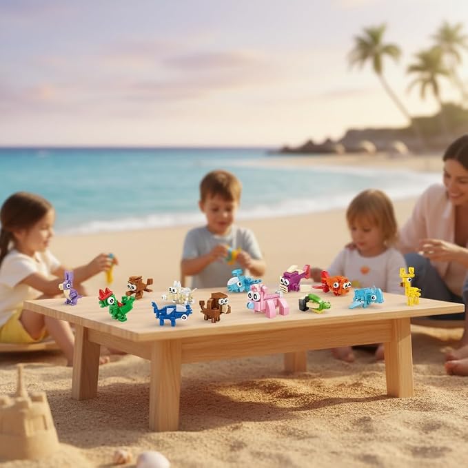 BRICHBROW 24 Pack Mini Animal Building Blocks - STEM Party Favors for Kids Ages 6-12, Educational Building Toys for Birthday Gifts, Classroom Prizes, Goodie Bag Stuffers & Stocking Fillers