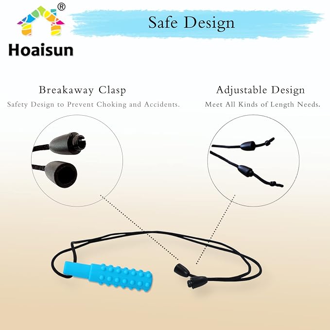 Chew Necklaces for Sensory Boys and Girls, Silicone Chew Toys for Kids with Autism, ADHD, SPD, Teething or Special Needs, Chewy Necklace for Adults Reducing Anxiety Fidgeting 7 Pack