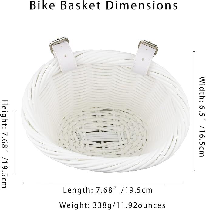 MEGHNA Woven Mini Bike Basket for Kid Bike Handlebar Bike Basket for Girl Boy for Scooter, Multi-Colors