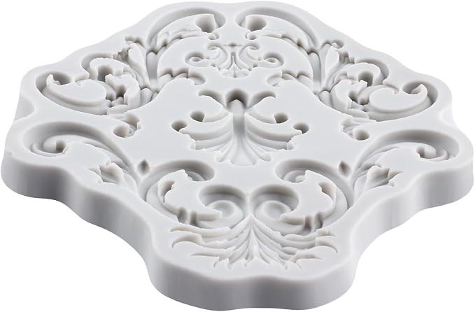 Baroque Polymer Clay Mold Curlicues Scroll Lace Silicone Molds Filigree Mold for DIY Craft Epoxy Resin Casting Polymer Clay Tools Crafts Air Dry Jewelry Making