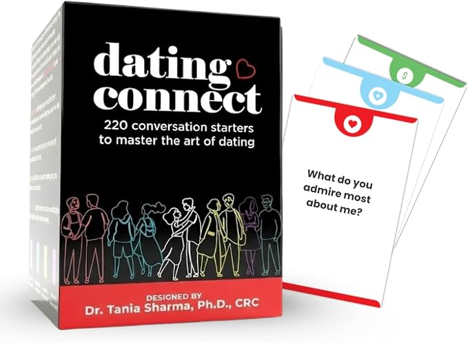 Life Sutra Dating Connect - 220 Conversation Cards for Couples - Card Games for Adults - 4 Dating Phases to Build Strong Relationships - Developed by US Based Psychologist