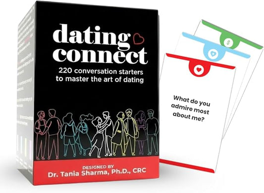 Life Sutra Dating Connect - 220 Conversation Cards for Couples - Card Games for Adults - 4 Dating Phases to Build Strong Relationships - Developed by US Based Psychologist