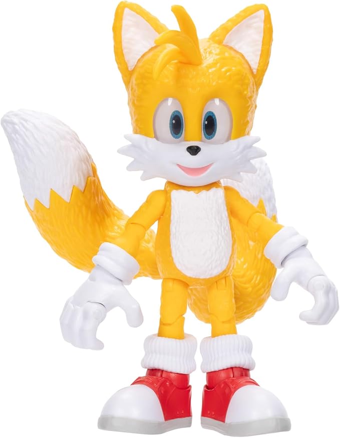 Sonic 3 Movie Action Figures 5-Inch Tails Collector Toy Figure, Highly Articulated for Boys Girls - Officially Licensed Sonic The Hedgehog 3 Movie Product