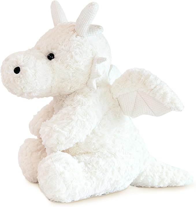 SUSULF Little Flying Dragon - Cute Stuffed Animal Plush Toy - Adorable Soft Dragons Toy Plushies and Gifts - Perfect Present for Kids (White,11.81in/30cm)