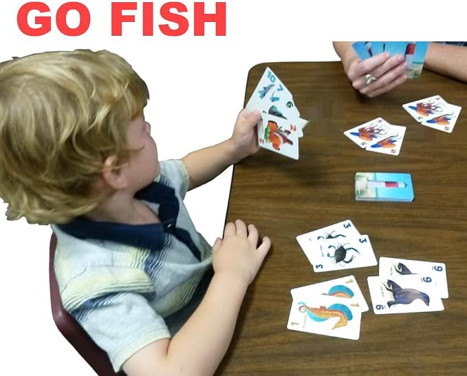 GO FISH Untamed Oceans, a Go Fish Card Game for Kids 4-8 and Up – Play Old Maid and Slap Jack with Same Deck – Easy to Learn – Family, Board Game Night and Classroom Party Fun – Great Gift Idea