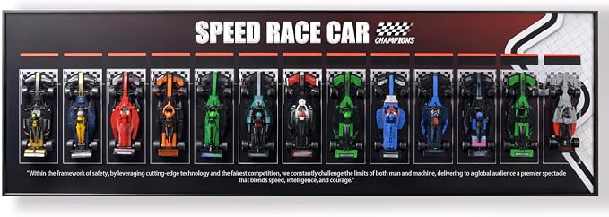 Wall Mount Designed for Lego Speed Champions F1 Performance Race Car Building Set 77242-77251 Adult Collectibles Wall Display Mount Home or Office Décor Gradient Color (No Car Included)