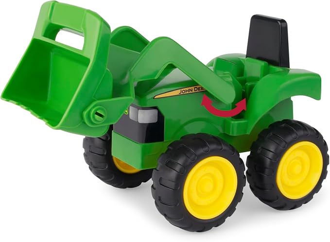 TOMY John Deere Sandbox Toy Set - Includes Dump Truck Toy, Bucket and Beach Shovel - Toddler Outdoor Toys and Farm Toys - Summer Kids Sand Toys - Green - 3 Count