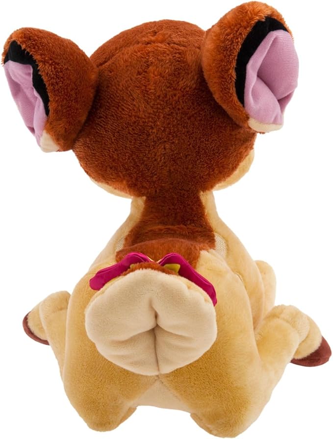 Disney Store Official Bambi Medium Soft Toy for Kids - Cuddly Character with Fuzzy Texture, Embroidered Details, & Satin Butterfly - Disney Plushy Suitable for All Ages