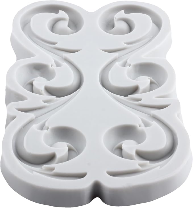 Baroque Relief Polymer Clay Mold Scroll Relief Lace Silicone Molds for DIY Craft Epoxy Resin Casting Polymer Clay Tools Crafts Air Dry Jewelry Making