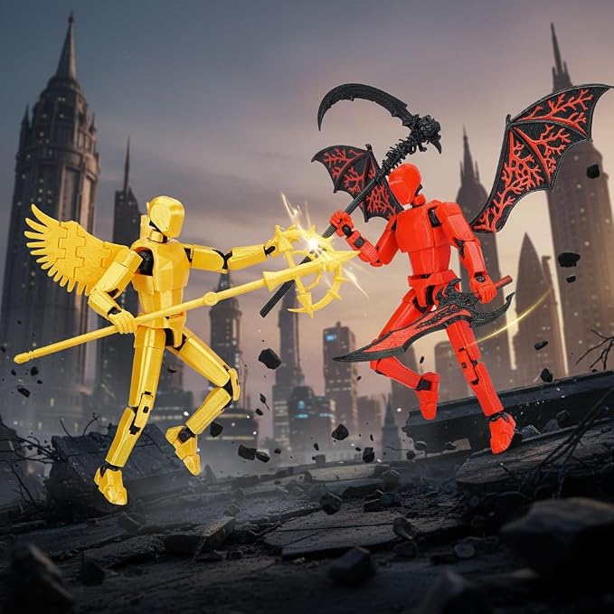 T13 Action Figure Set Assembled-3D Printed Multi-Jointed Movable Dummy 13，Titan 13 Action Figure, Birthday Gifts for Boys, Girls Desktop Decorations