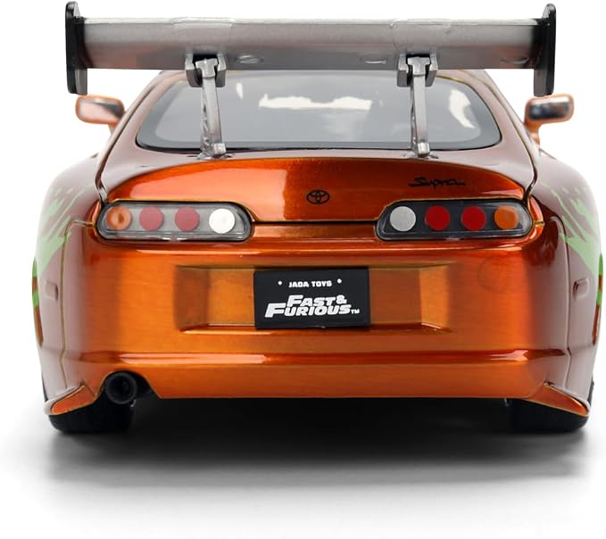 Diecast Model Car Compatible for Fast & Furious 25th Anniversary Edition 1:24 Brian's Toyota Supra in Brush Finish Color by Jada