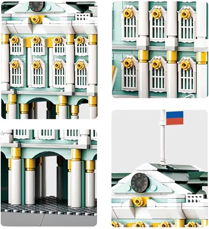 Winter Palace Saint Petersburg Building Set (1063 Pieces), Architecture Building Blocks Toys, Home Décor Model Gifts for Kids and Adults