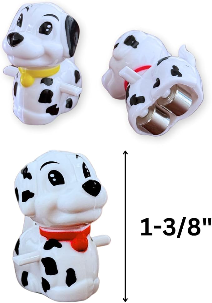 Haktoys Replacement or Additional Parts, Dalmatian Dog Figurines – for The Spotty Dog Slide Toy Race Track Set (Pack of 3)