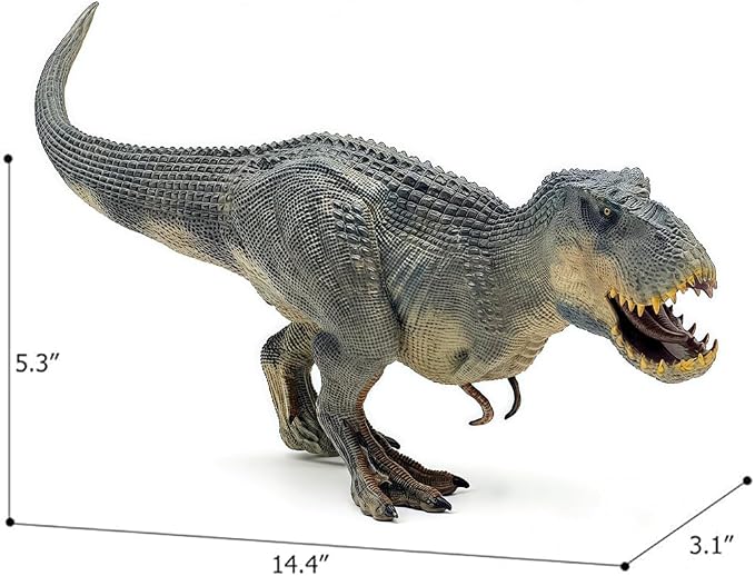 T Rex Dinosaur Toy 14″ - Tyrannosaurus Rex Action Figure with Movable Jaw - Realistic Dino Figurine - Trex Figure for Boys and Girls - Big Dinosaur Toys for Kids Ages 5+