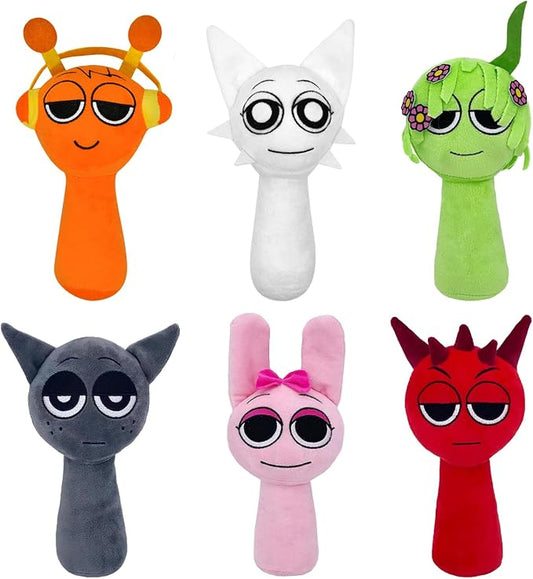 Plush Toys, Horror Games Plushies Toy for Fans, Soft Stuffed Animal Pillow Figure Doll Christmas Birthday Gifts for Adult Kids (6 Pcs)