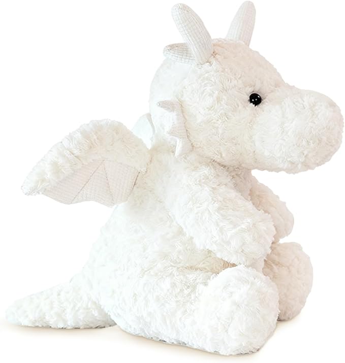 SUSULF Little Flying Dragon - Cute Stuffed Animal Plush Toy - Adorable Soft Dragons Toy Plushies and Gifts - Perfect Present for Kids (White,7.87in/20cm)