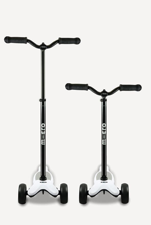 Micro Kickboard Reloaded Three-Wheel Scooter for Big Kids, Teens, & Adults – Lean-to-Steer Carving Ride, Adjustable T-Bar, Wide Wheels, Up to 220 lb, Ages 13+
