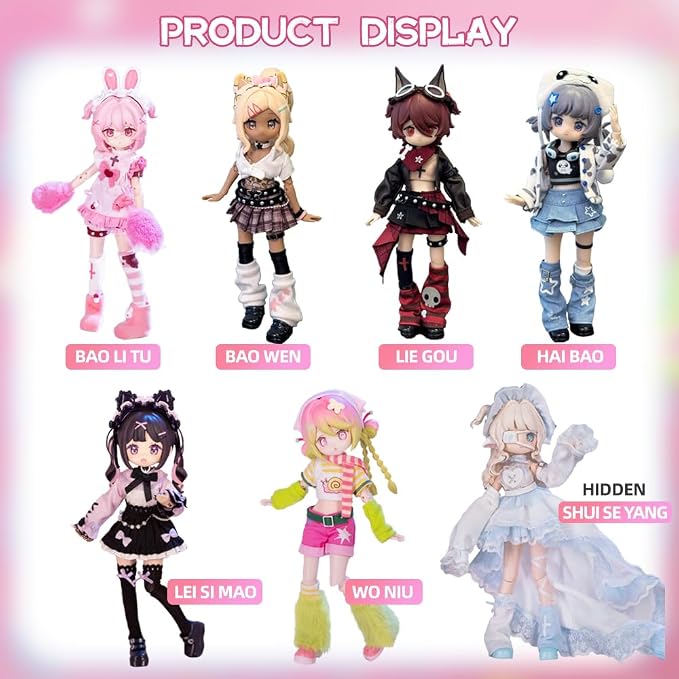 New Electronic Cute Pet Series Blind Box Mystery Box Action Collectable Anime Figure Model Gift 1/12 BJD Doll Toys,No Extra Gifts (Single Box)