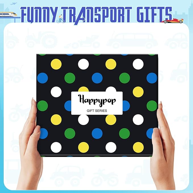 HAPPYPOP Train Gifts for Boys - Train Socks for Trains Lovers, Railroad Gifts for Kids