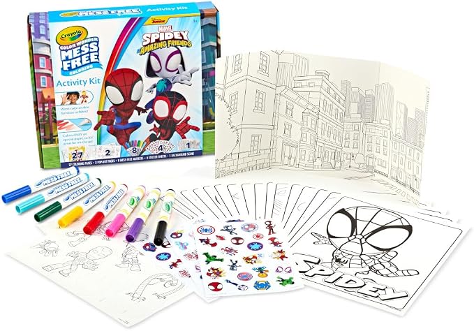 Crayola Color Wonder Spidey and His Amazing Friends Kit, Mess Free Coloring, Spiderman Coloring Pages & Stickers, Spiderman Toy, Kids Gift