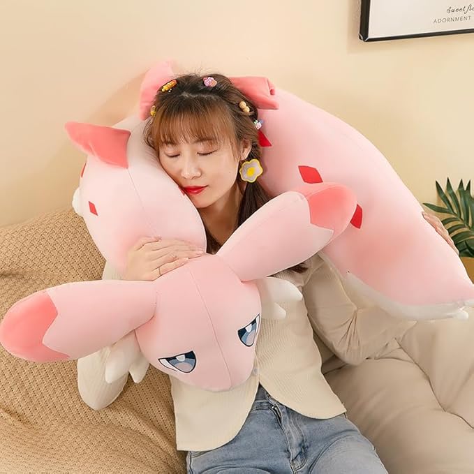 OSOCU 60 Inch Pink Chillet Plush Toys - Giant Soft Figure Doll - Huggable Stuffed Animal Plushies - Furry Stuffed Animal Pillow Gifts for Kids Girlfriend
