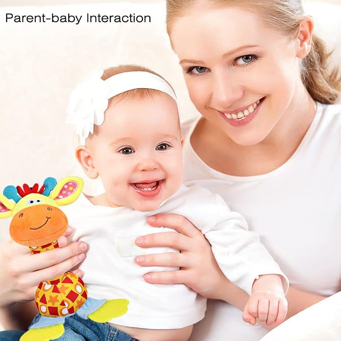 Baby Rattles Toys for 0-6-12 Months, Newborn Shaker Sensory Toys for 3-12 M
