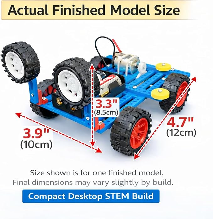 STEM Kits and STEM Toys for Kids Ages 8-14, Build 7 Models (One at a Time), Solar and Motor Science Kit, Engineering Building Kit, Solar Car Building Kit, Educational Gifts for Boys and Girls