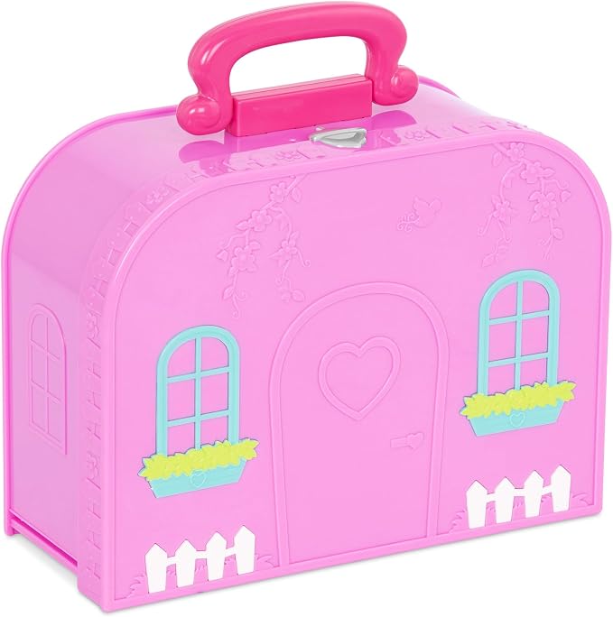 Li'l Woodzeez – Travel Suitcase Bedroom Playset with Furniture & Accessories Included, Portable Dollhouse for Imaginative Pretend Play, Collectible Toy Figures for 3+ Years