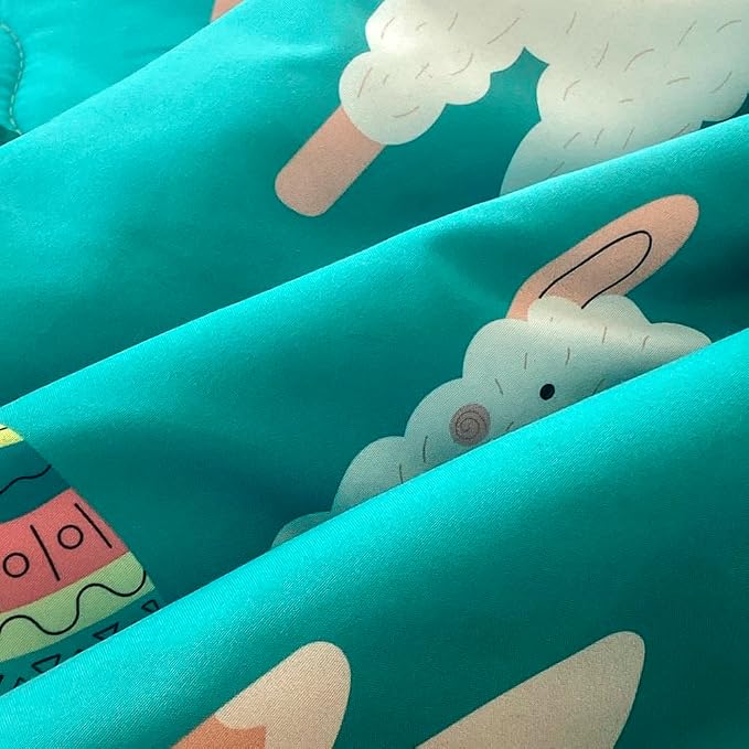 Wajade Kids Llama Comforter Set Bed in A Bag Queen Size 7 Piece Cute Alpaca Tropical Plant Cactus Bedding Set for Girls Boys (1 Comforter, 1 Flat Sheet, 1 Fitted Sheet, 2 Pillowcase and 2 Pillow Sham)