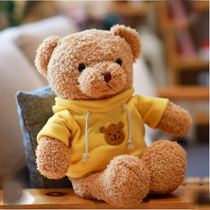 YUKOUQIAN Teddy Bear Stuffed Animal Cute Teddy Bears Plush Toy 11.8 inch for Girls Boys (Yellow Teddy Bear)