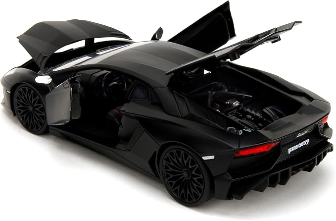 Jada Fast & Furious Shaw's Lamborghini Aventador SV – Die-Cast Vehicle, Opening Doors, Hood & Trunk, 1:24 Scale