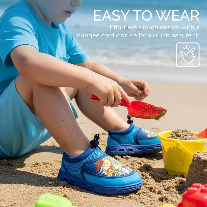 Toy Story Cars Boys Water Shoes Kids Sandals Lightning McQueen Woody Buzz Lightyear Monster Jam Grave Digger Pool Aqua Socks Bungee Waterproof Quick Dry 5-10 Toddler 11-12 Little Kid