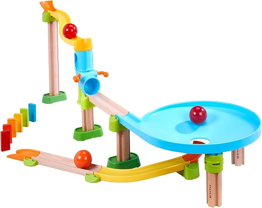 HABA Kullerbu Traffic Jam Ball Track 33 Piece Set with Funnel