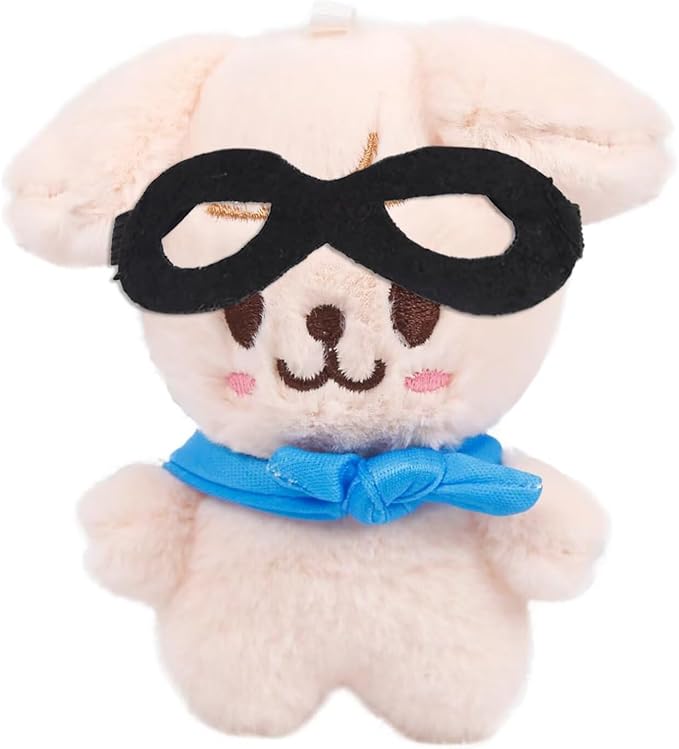 JUNG KOOK SKZ Plushies Skzoo 3RD Stuffed Animal Toy Skz Merch Fans Meeting Dolls with Sunglasses Removable for Fans (PuppyM)