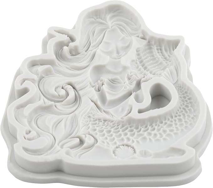 Mermaid Polymer Clay Mold Mermaid Conch Silicone Molds for DIY Craft Epoxy Resin Casting Polymer Clay Tools Crafts Air Dry Jewelry Making