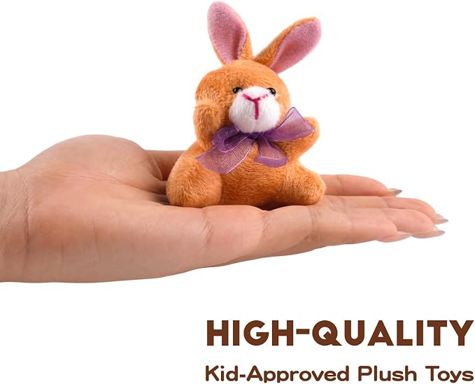 SOFIER 24 Packs Easter Mini Stuffed Animals for Kids Easter Basket Stuffers Easter Egg Fillers Party Favors Classroom Gift Exchange